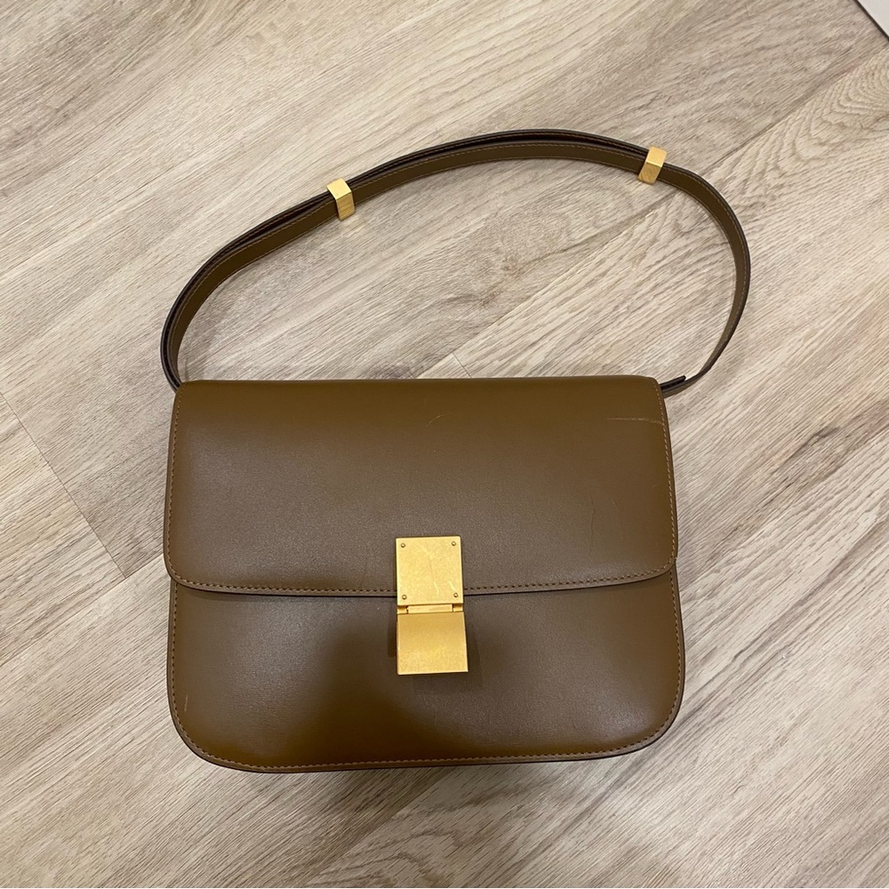 Celine Classic Box Calfskin Medium Camel